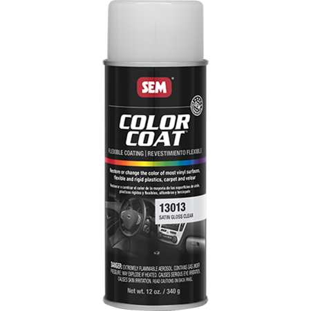 SEM Interior Color Coating Spray Paint, Satin Gloss Clear  #13013