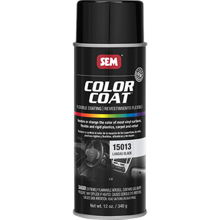 SEM Interior Color Coating Spray Paint, Landau Black  #15013