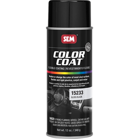 SEM Interior Color Coating Spray Paint, Gloss Black #15233