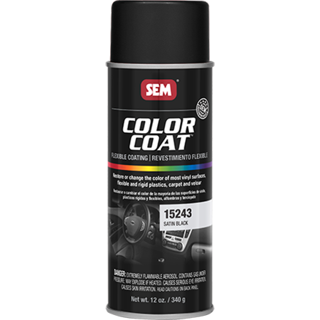 SEM Interior Color Coating Spray Paint, Satin Black  #15243